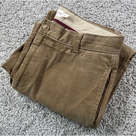 J Crew Mens Corduroy Pants Tan Chino Casual Straight Leg 32x30 - Picture 1 of 9